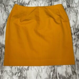 Tarra Hall Vintage Golden Jewel-tone Yellow Wool Pencil Skirt Made In USA 80s